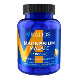 NATIOS Magnesium Malate 1000 mg + B6, 90 veg. kapslí, (elem. hořčík 170 mg)