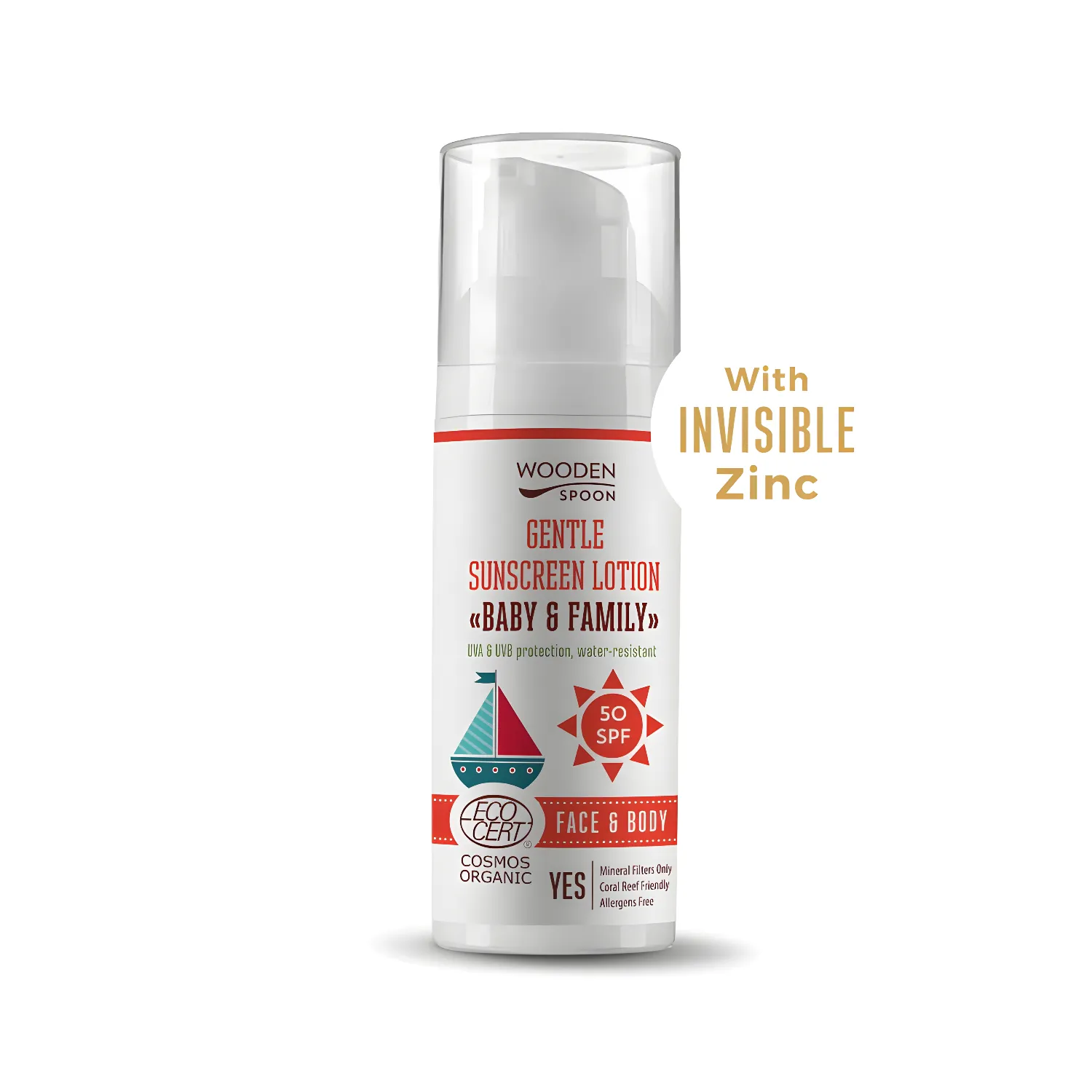 Opalovací tělové mléko SPF 50 Wooden Spoon 50 ml