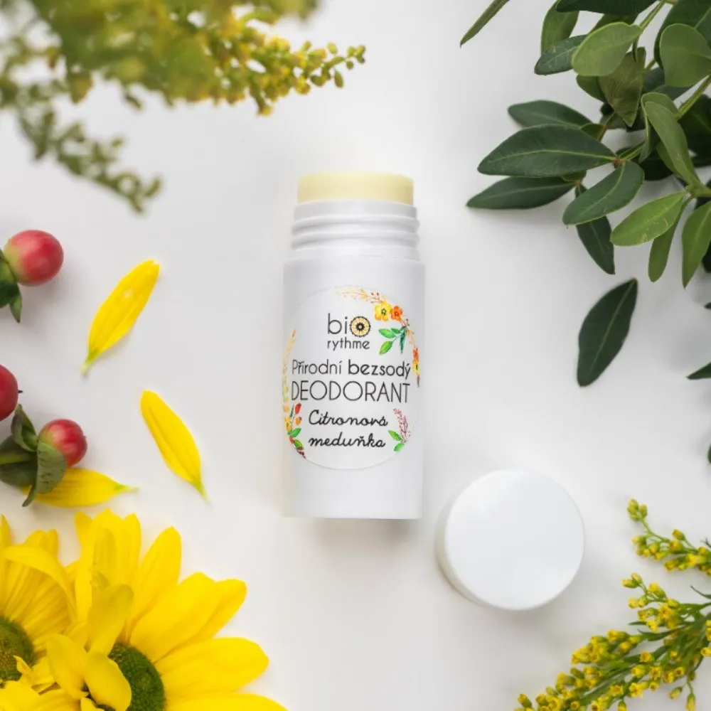 100% přírodní deodorant Citronová meduňka Bezsodý 25 gr Biorythme